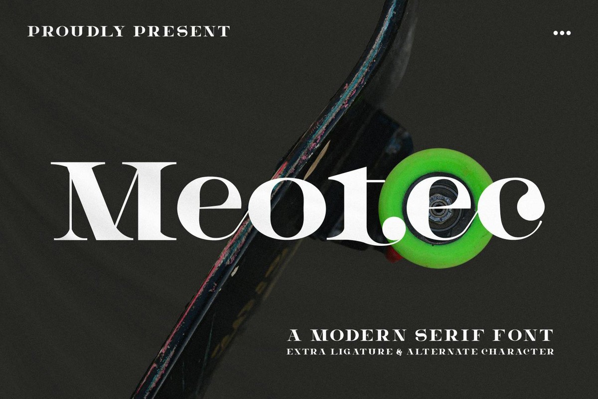 Пример шрифта Meotec Regular