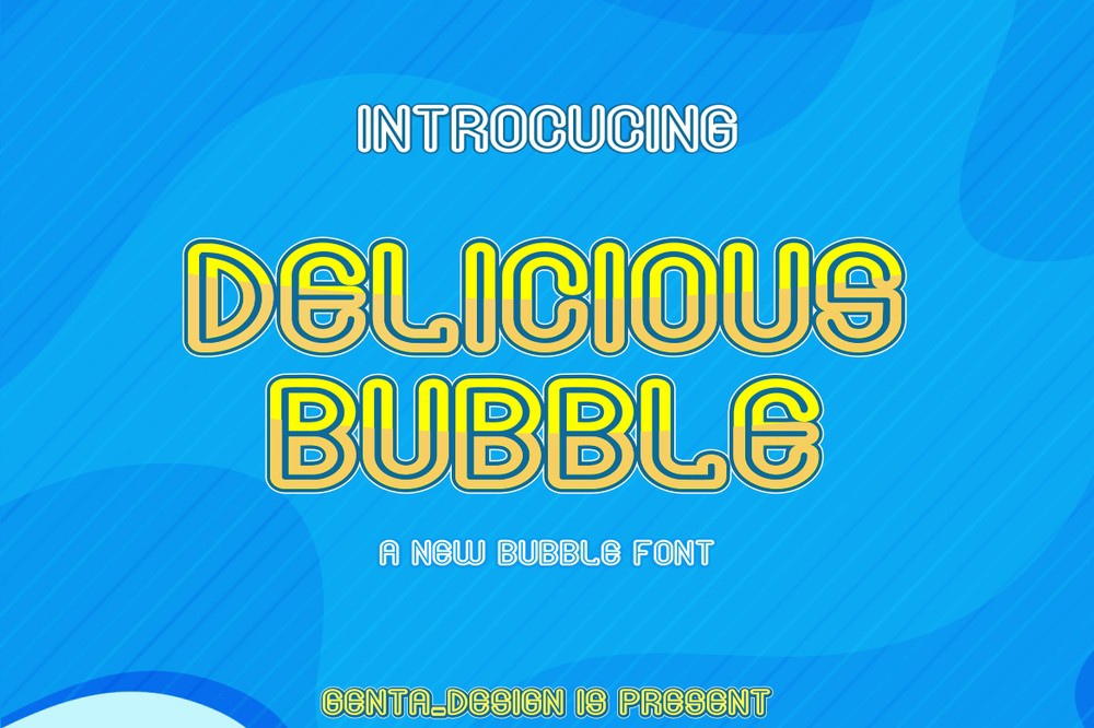 Пример шрифта Delicious Bubble