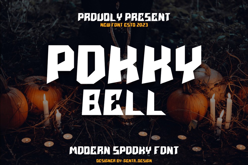 Пример шрифта Pokky Bell Regular