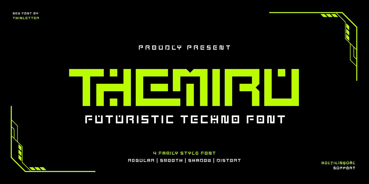 Пример шрифта Themiru Regular