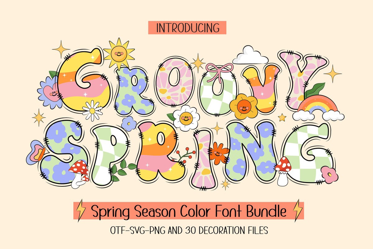 Пример шрифта Groovy Spring Wink