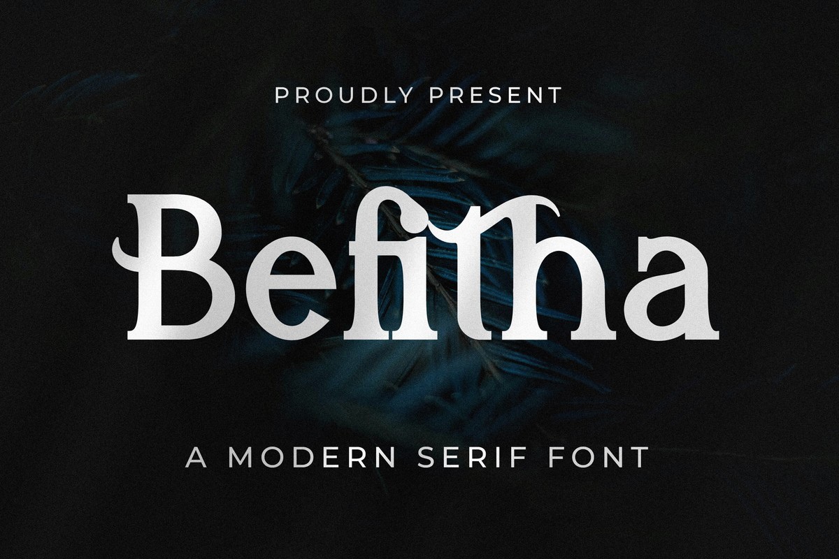 Пример шрифта Befitha