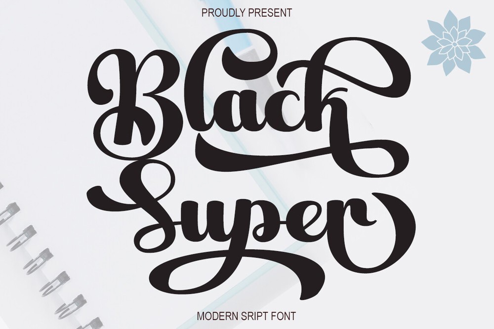 Пример шрифта Black Super