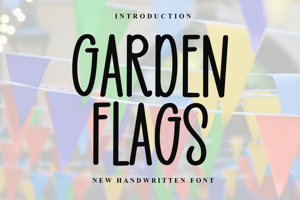 Пример шрифта Garden Flags