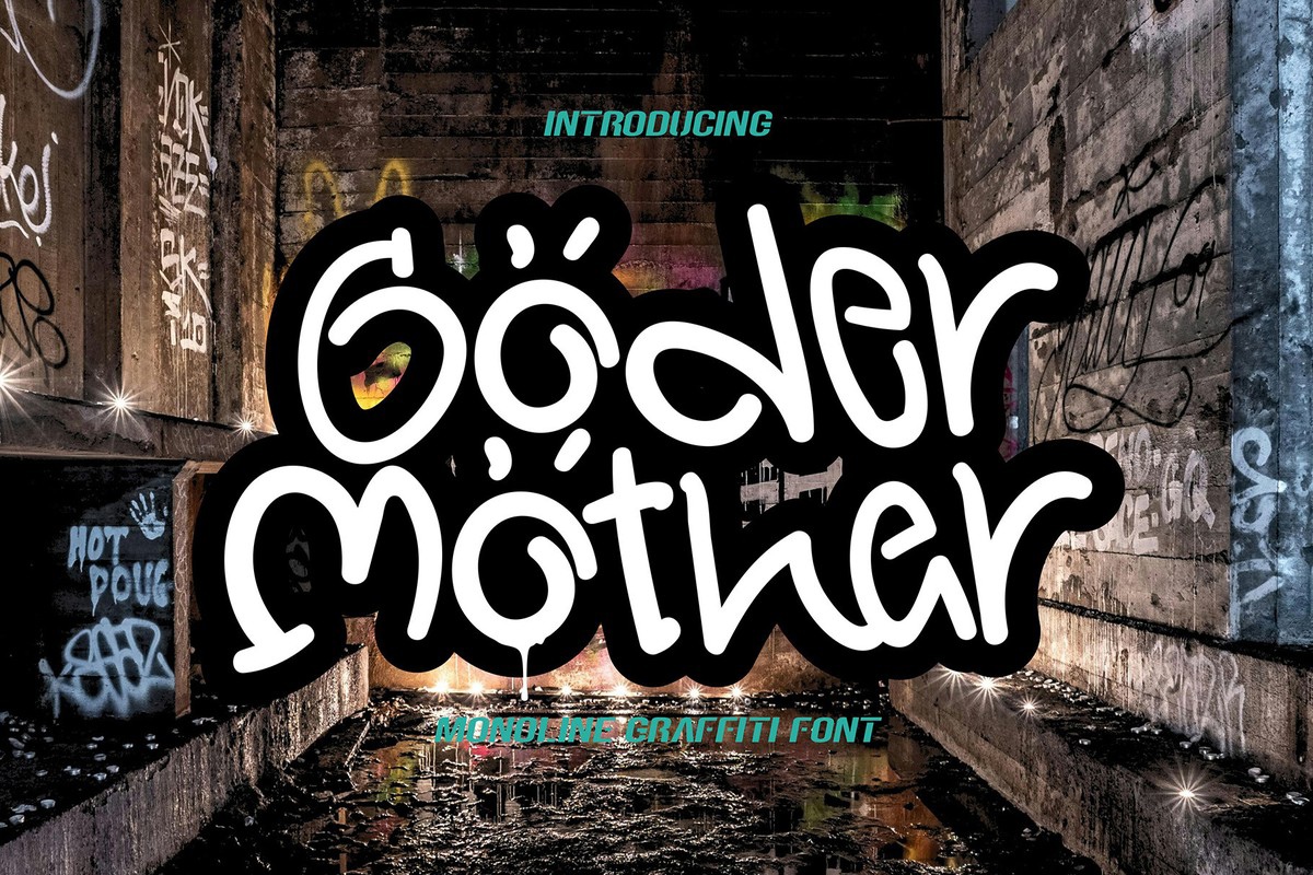 Пример шрифта Goder Mother