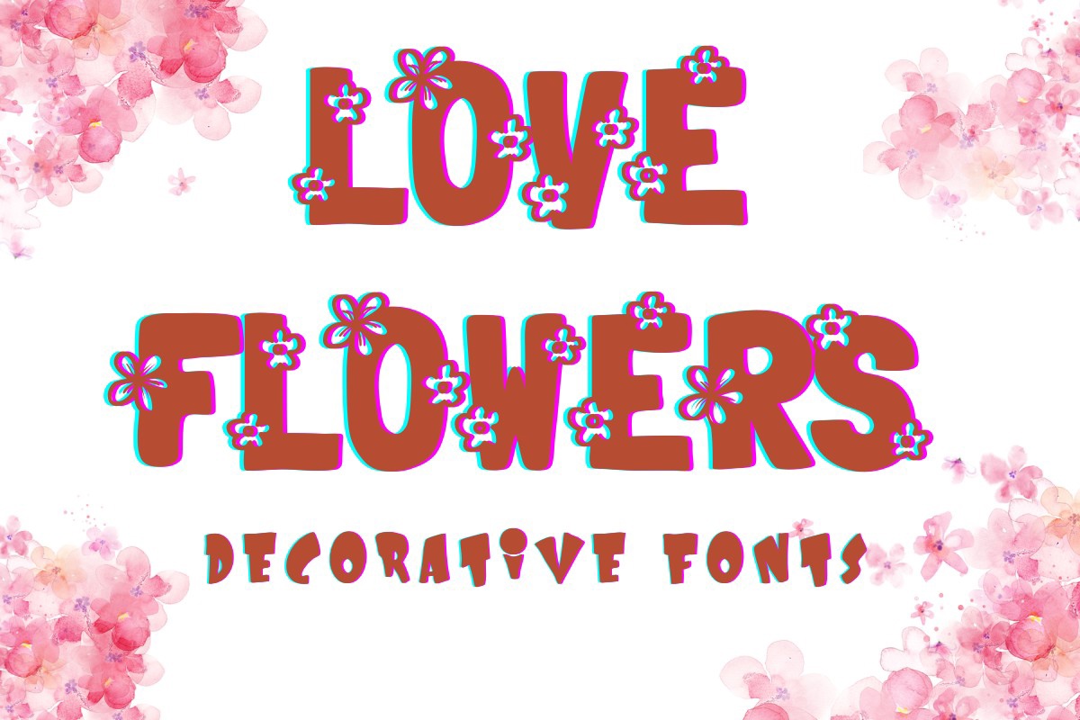 Пример шрифта Love Flowers Regular