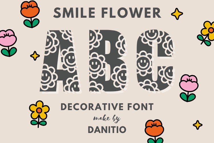 Пример шрифта Smile Flower Regular