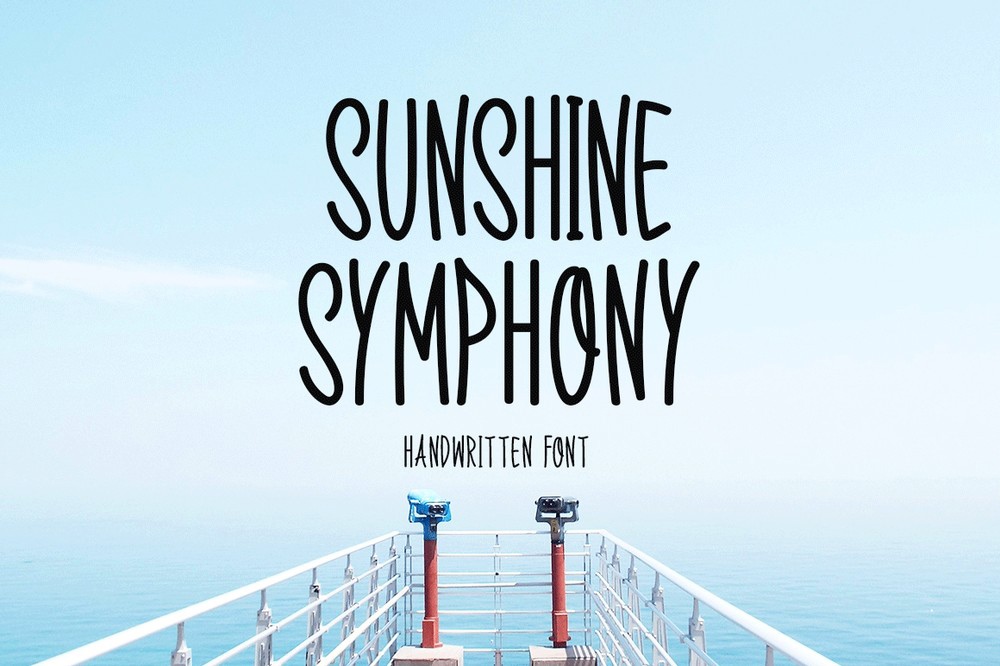 Пример шрифта Sunshine Symphony