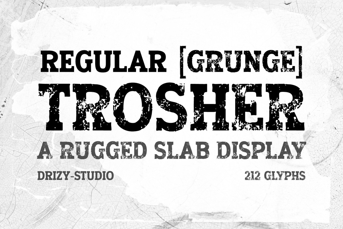 Пример шрифта Trosher Regular