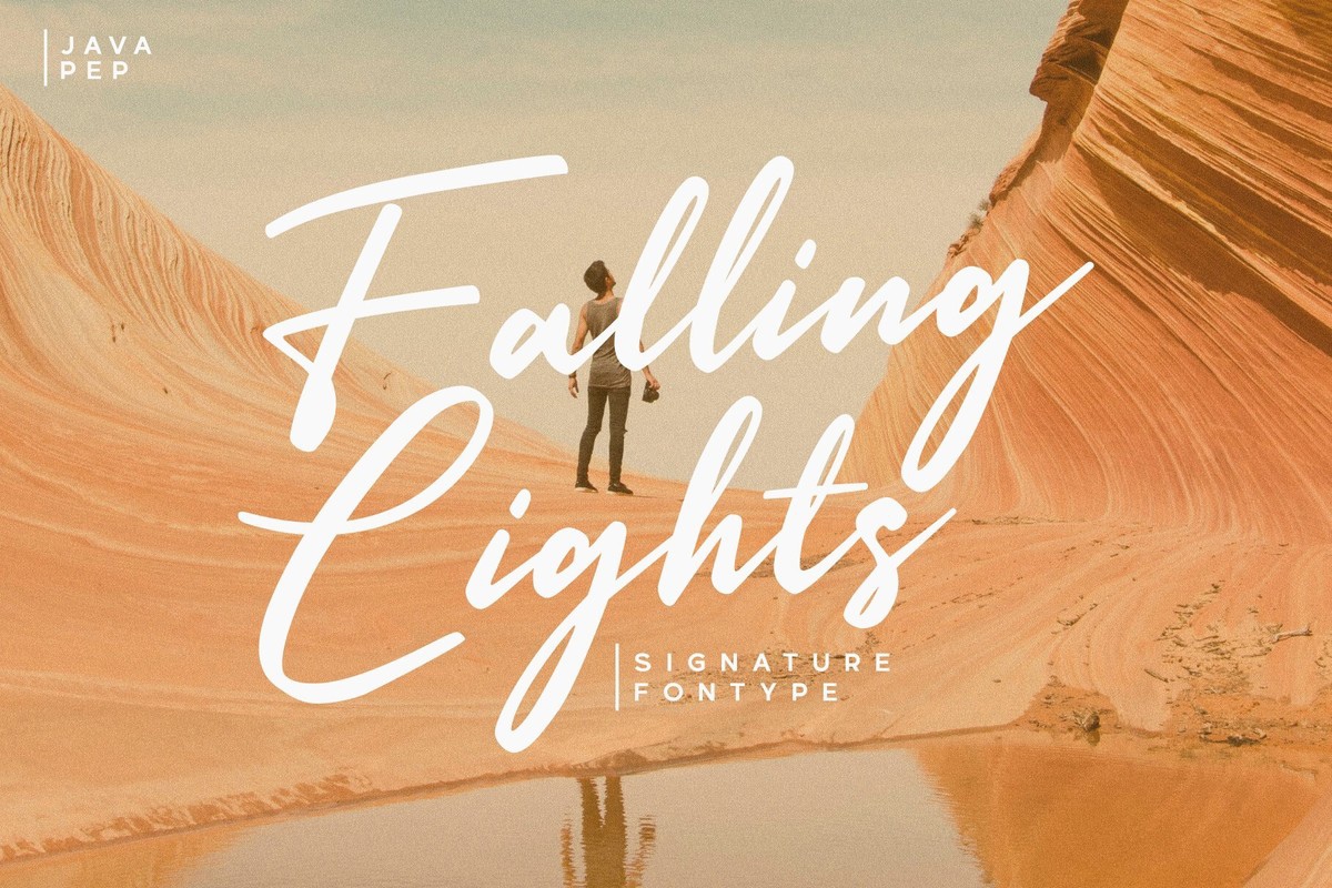 Пример шрифта Falling Lights