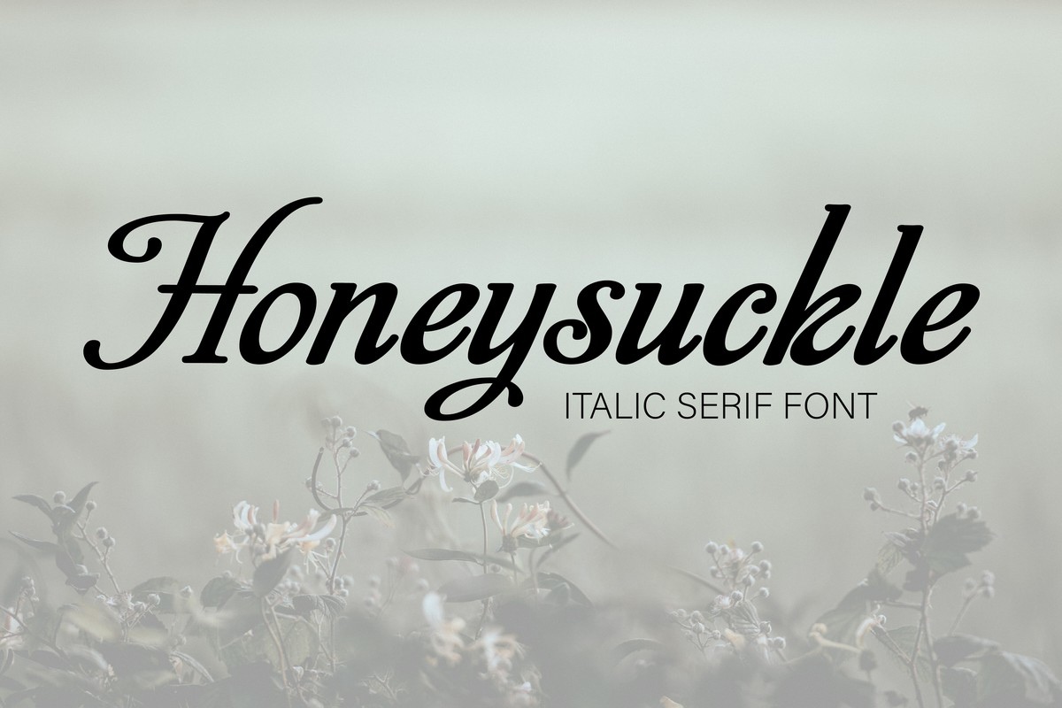 Пример шрифта Honeysuckle Regular