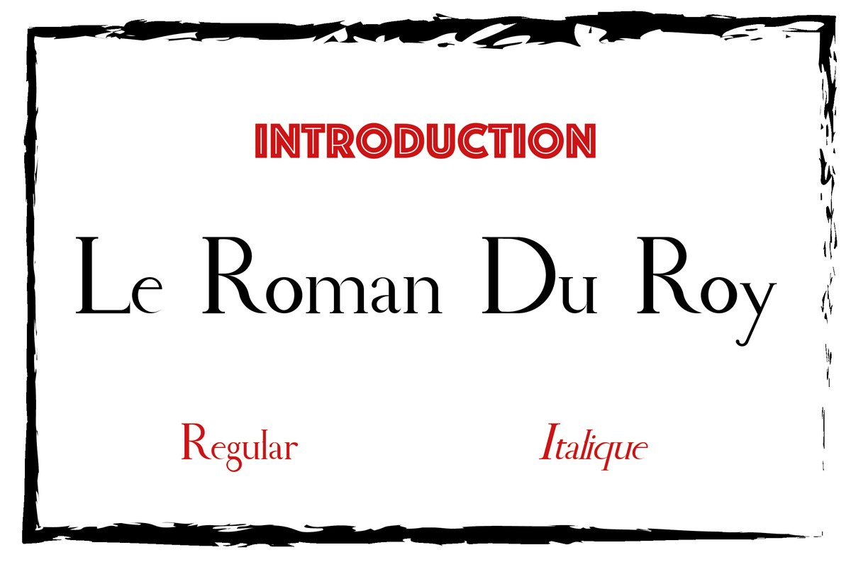 Пример шрифта Le Roman Du Roy