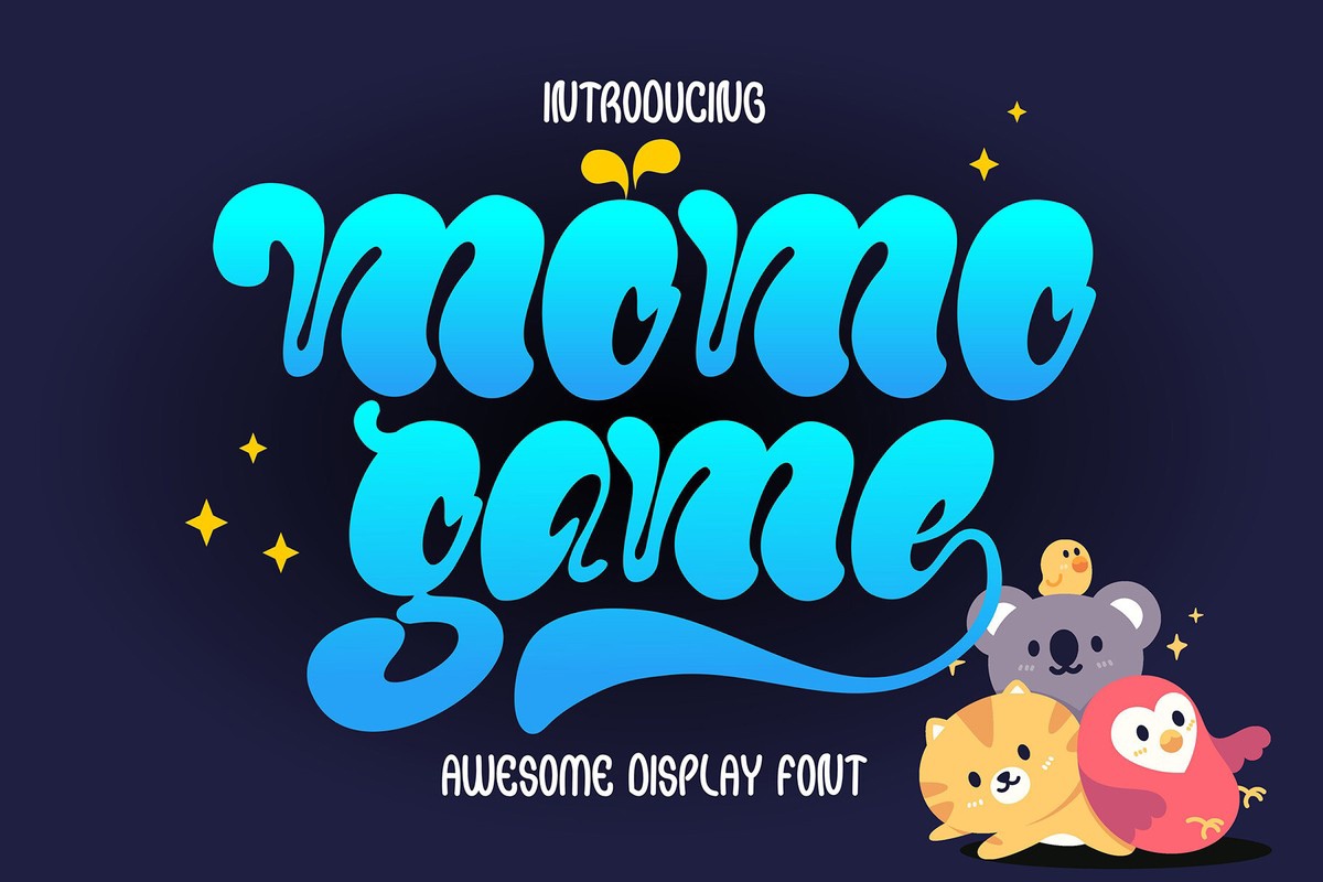 Пример шрифта Momo Game Regular