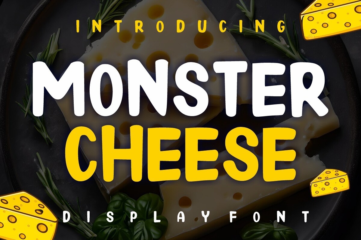 Пример шрифта Monster Cheese