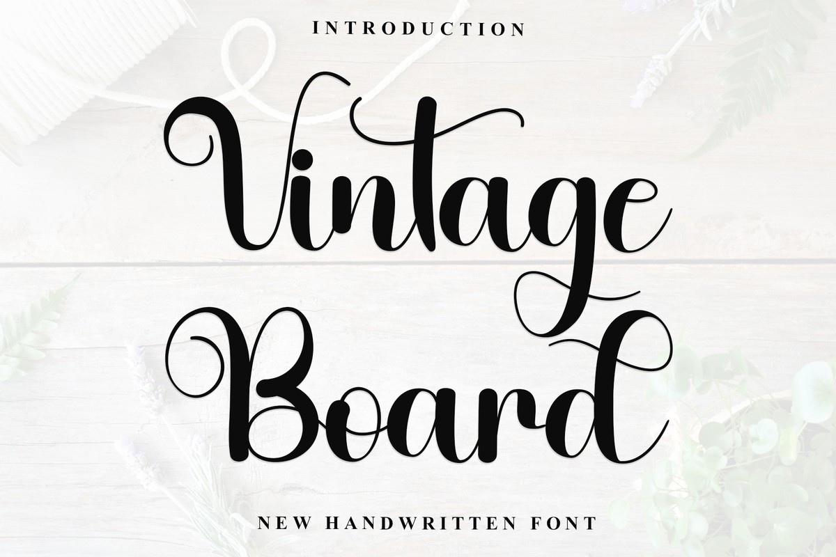 Пример шрифта Vintage Board Regular