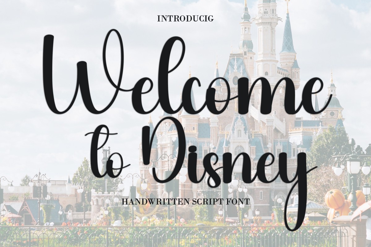 Пример шрифта Welcome to Disney