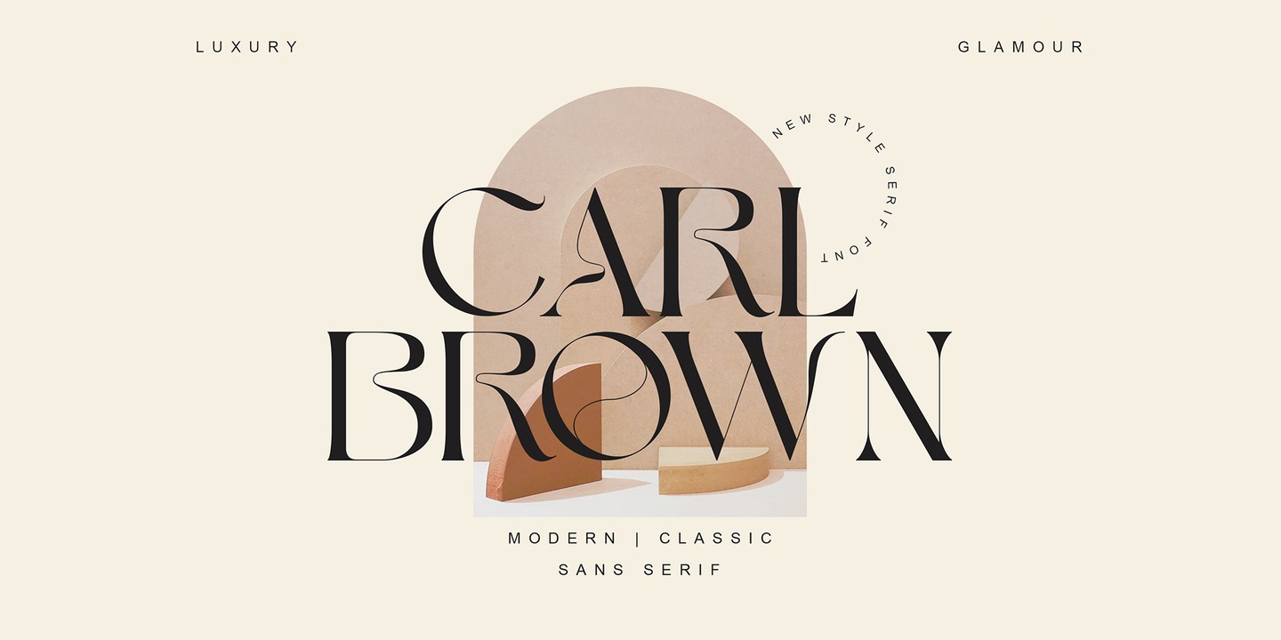 Пример шрифта Carl Brown