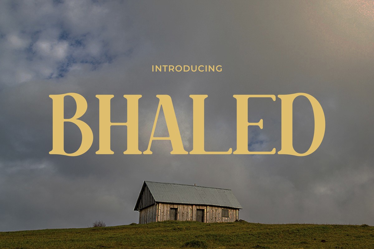 Пример шрифта Bhaled