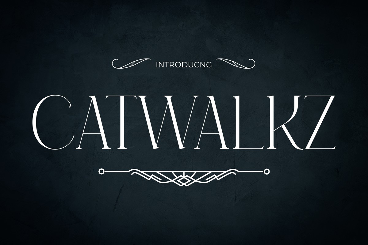 Пример шрифта Catwalkz