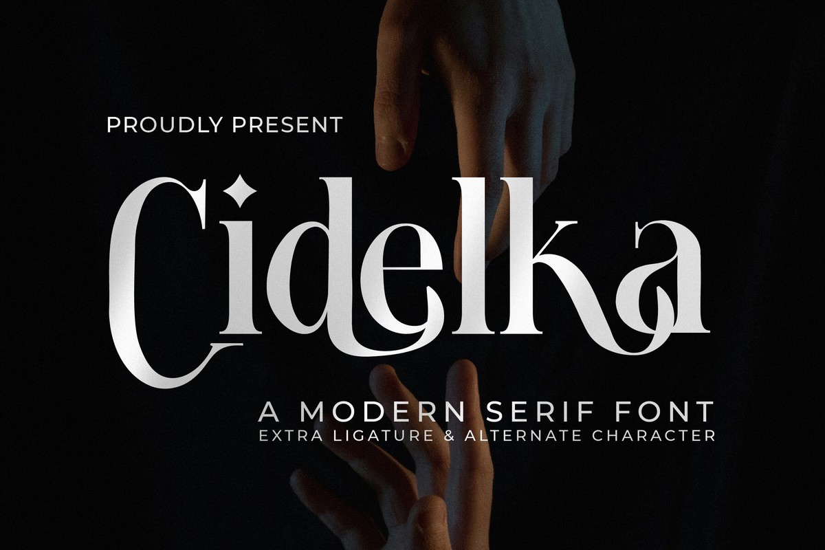 Пример шрифта Cidelka Regular