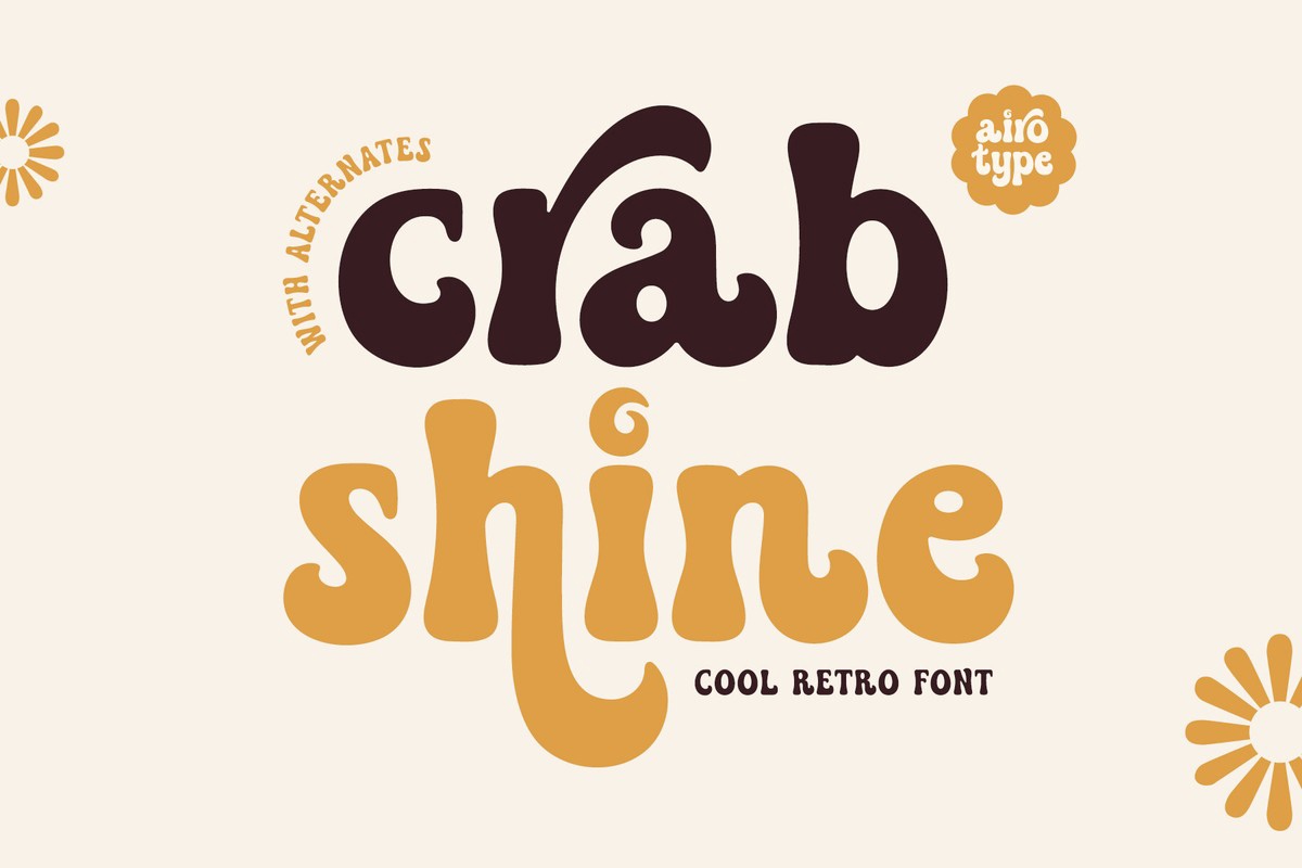 Пример шрифта Crab Shine