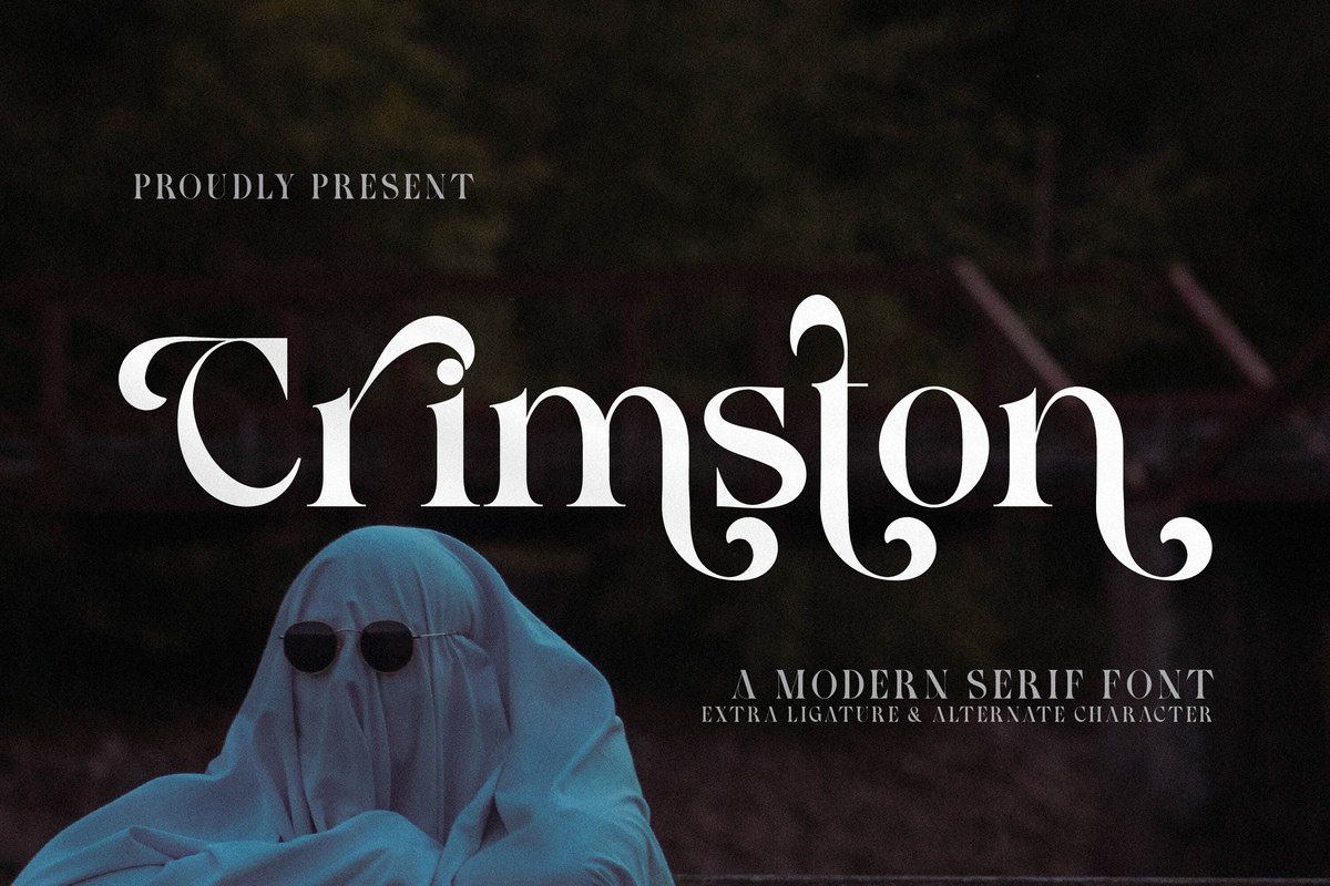 Пример шрифта Crimston