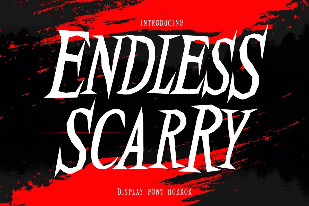 Пример шрифта Endless Scarry Italic