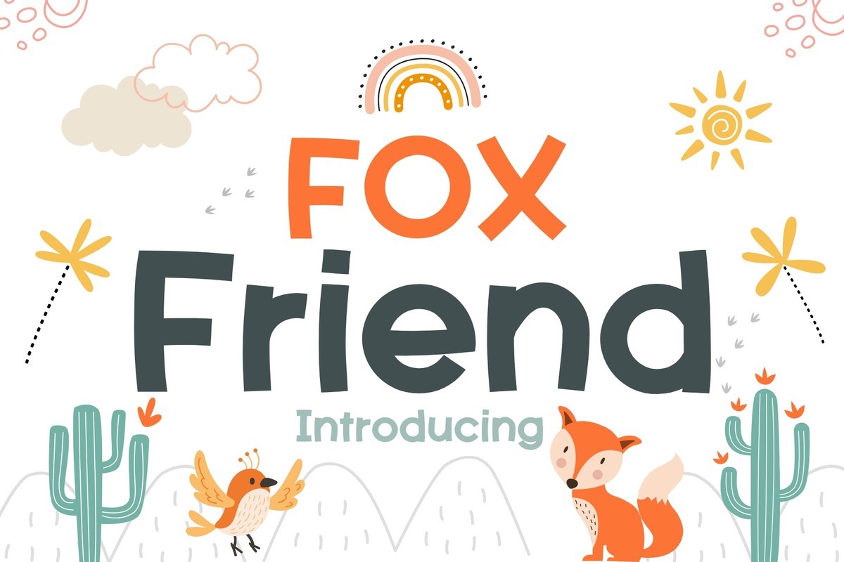 Пример шрифта Fox Friend Regular