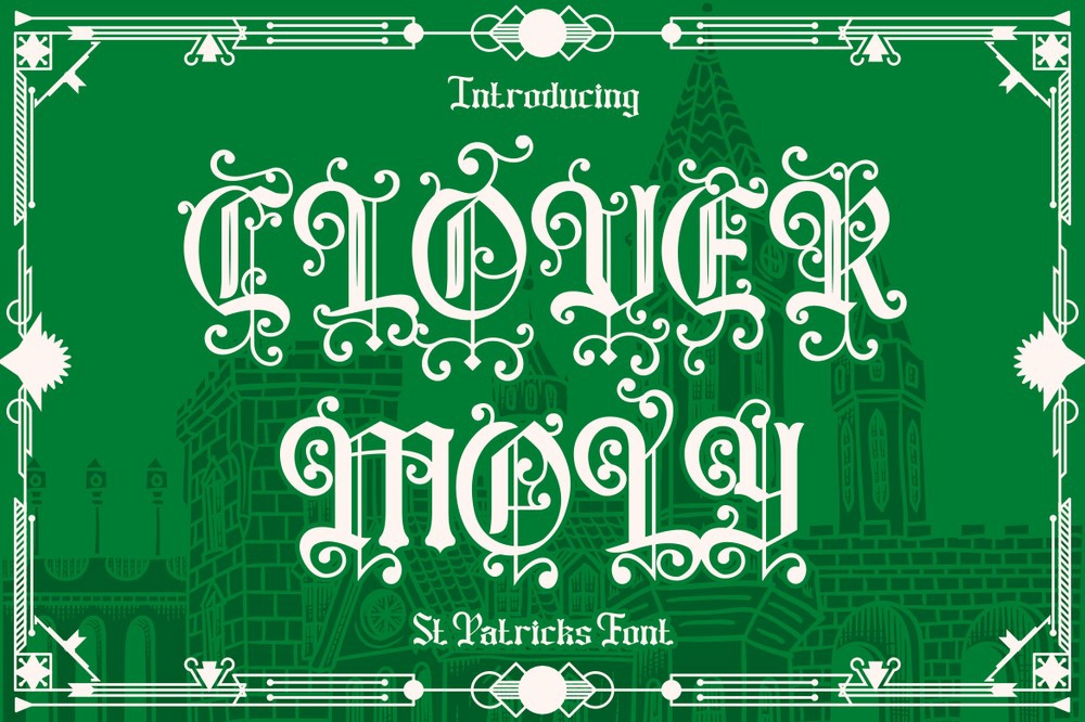 Пример шрифта Clover Moly Regular