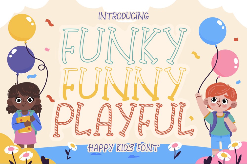 Пример шрифта Funky Funny Playful 3