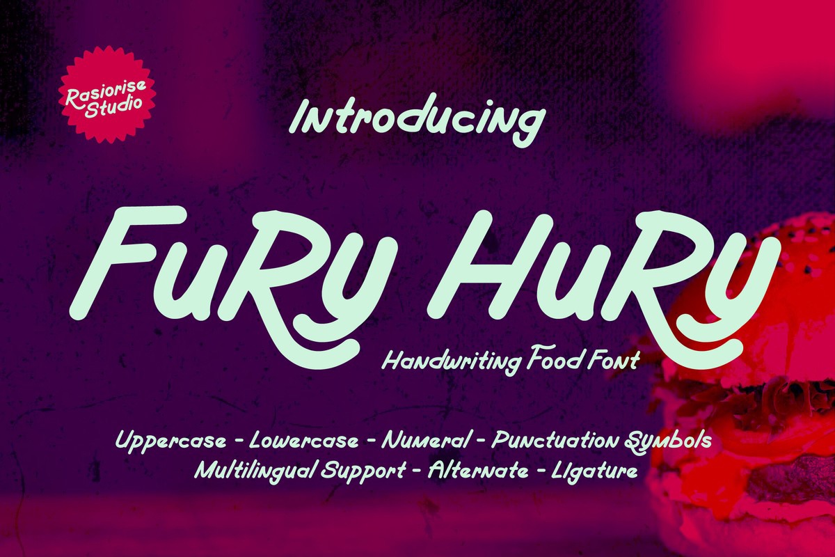 Пример шрифта Fury Hury