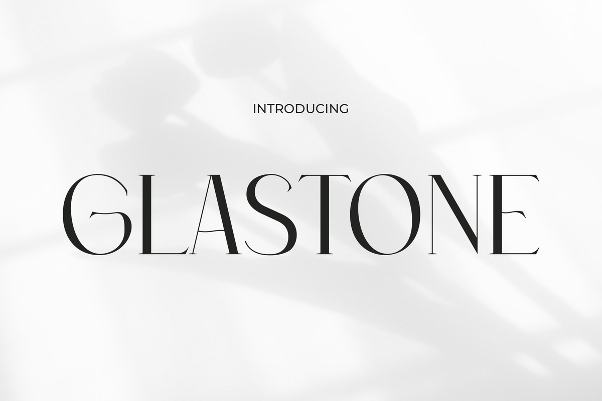 Пример шрифта Glastone