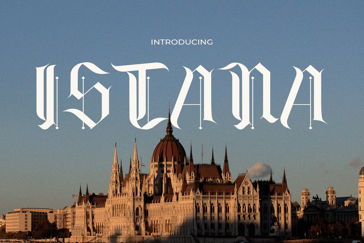 Пример шрифта Istana