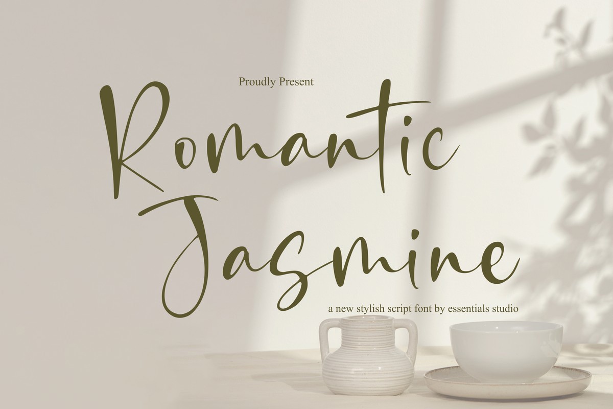 Пример шрифта Romantic Jasmine