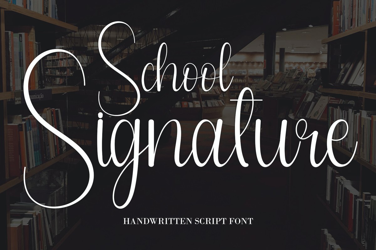 Пример шрифта School Signature