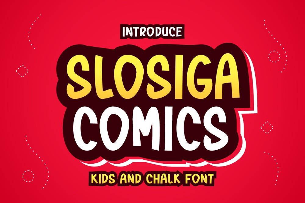 Пример шрифта Slosiga Comics Regular