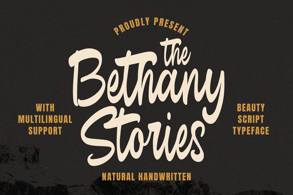 Пример шрифта The Bethany Stories