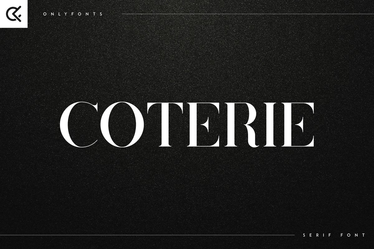 Пример шрифта Coterie