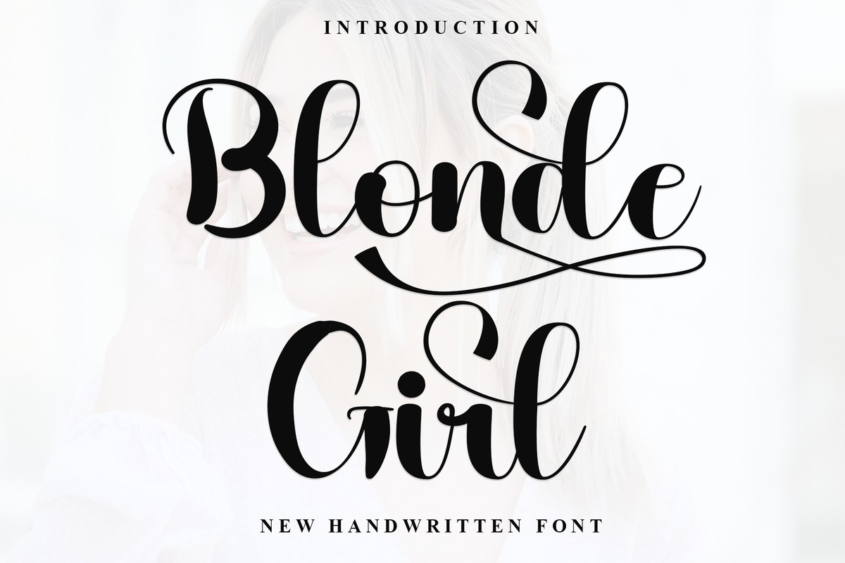 Пример шрифта Blonde Girl