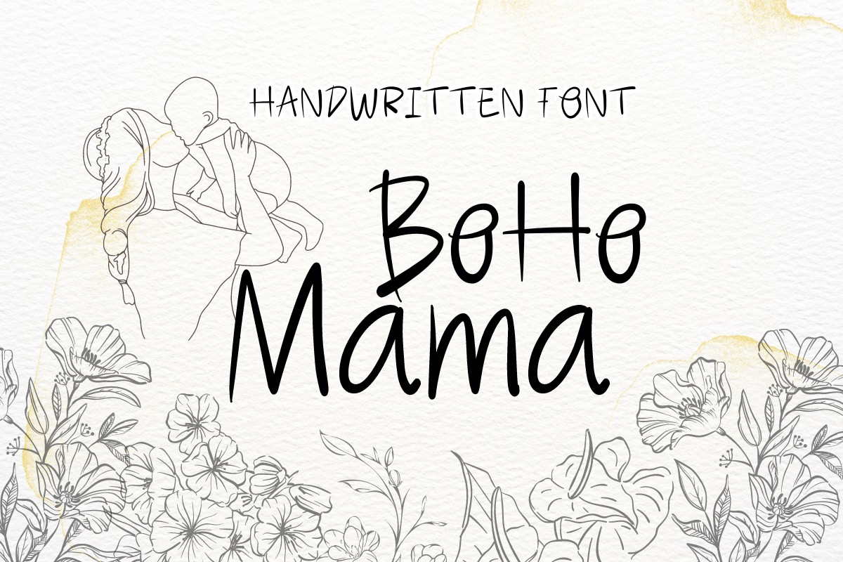 Пример шрифта BoHo Mama