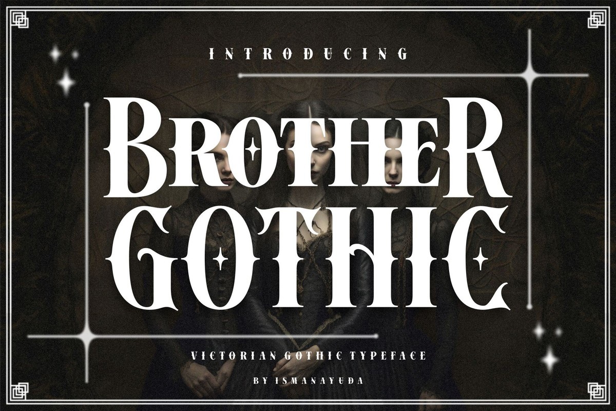 Пример шрифта Brother Gothic Regular