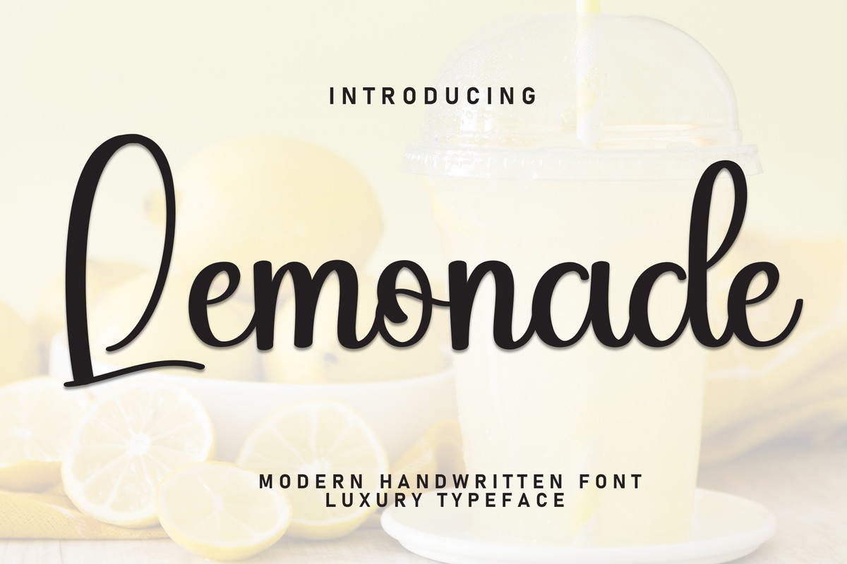 Пример шрифта Lemonade Regular