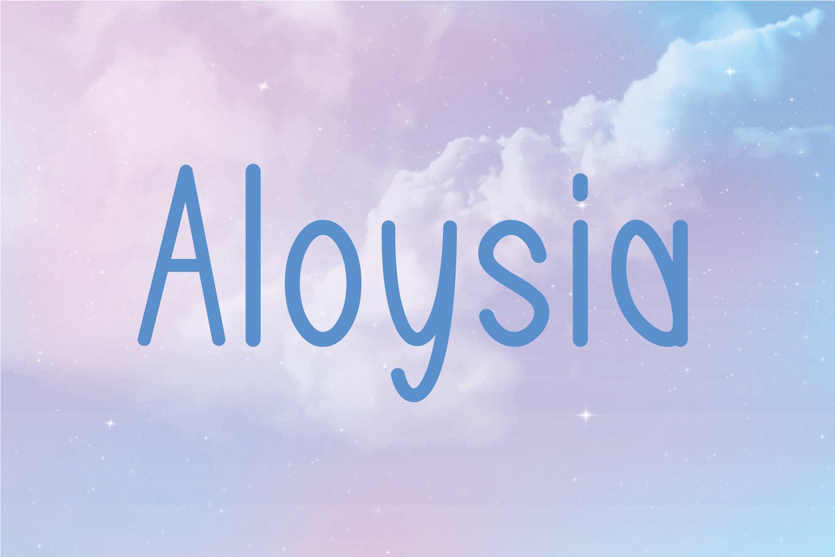 Пример шрифта Aloysia Regular