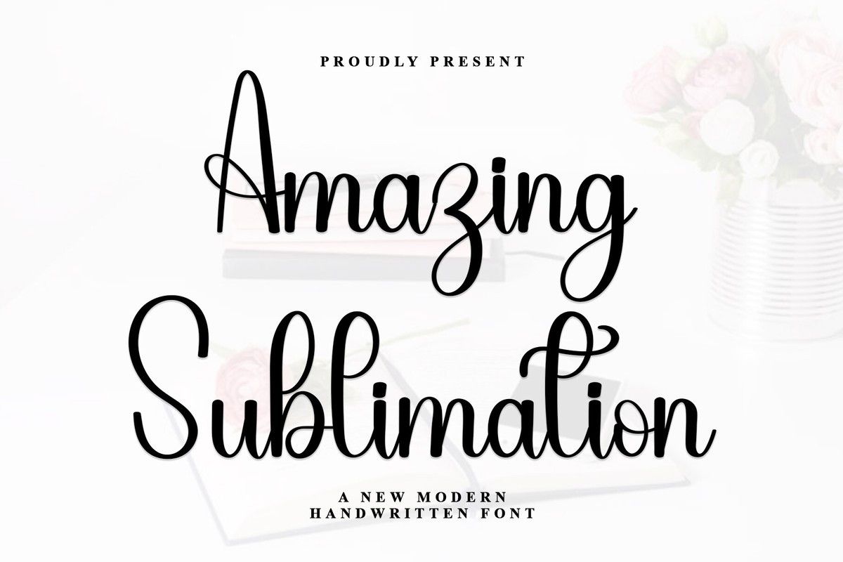 Пример шрифта Amazing Sublimation Regular