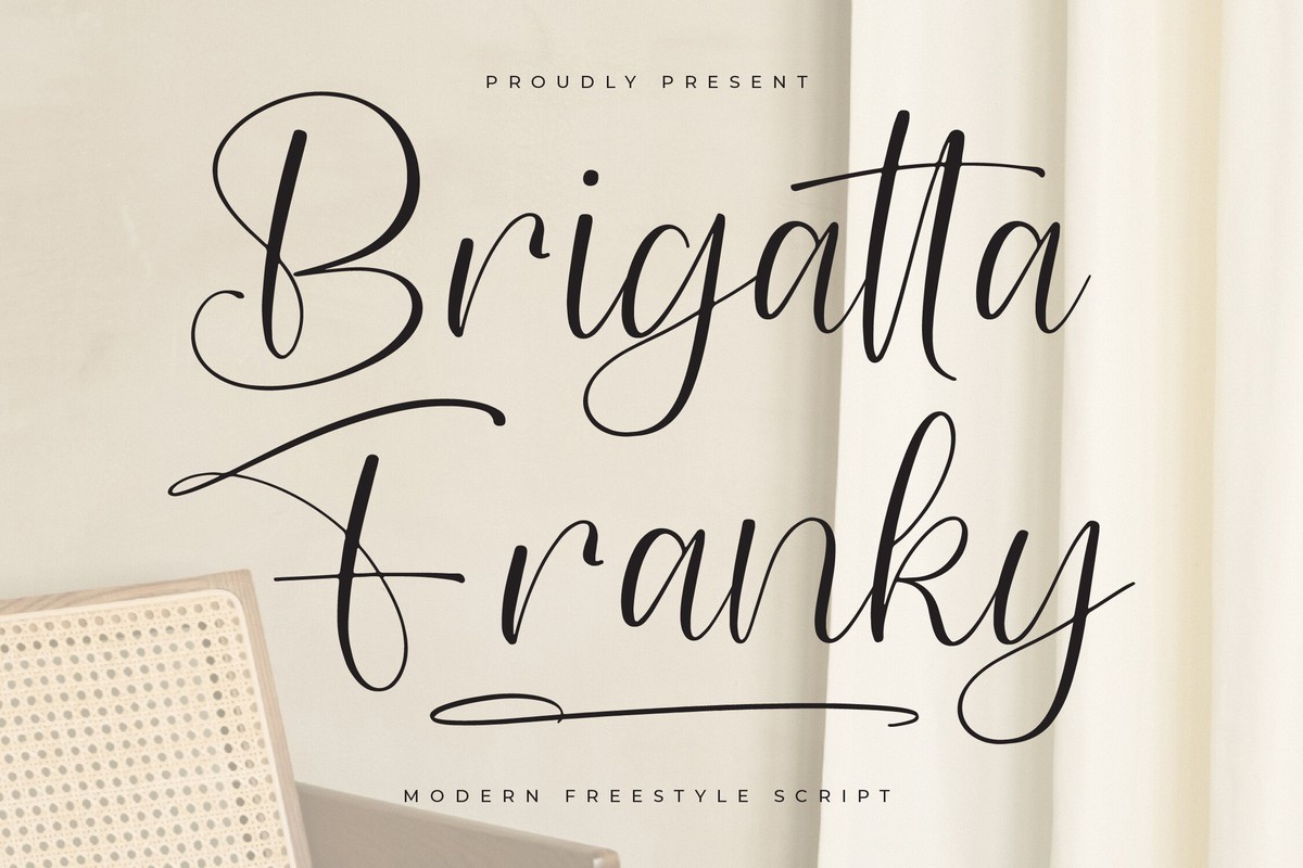 Пример шрифта Brigatta Franky Regular