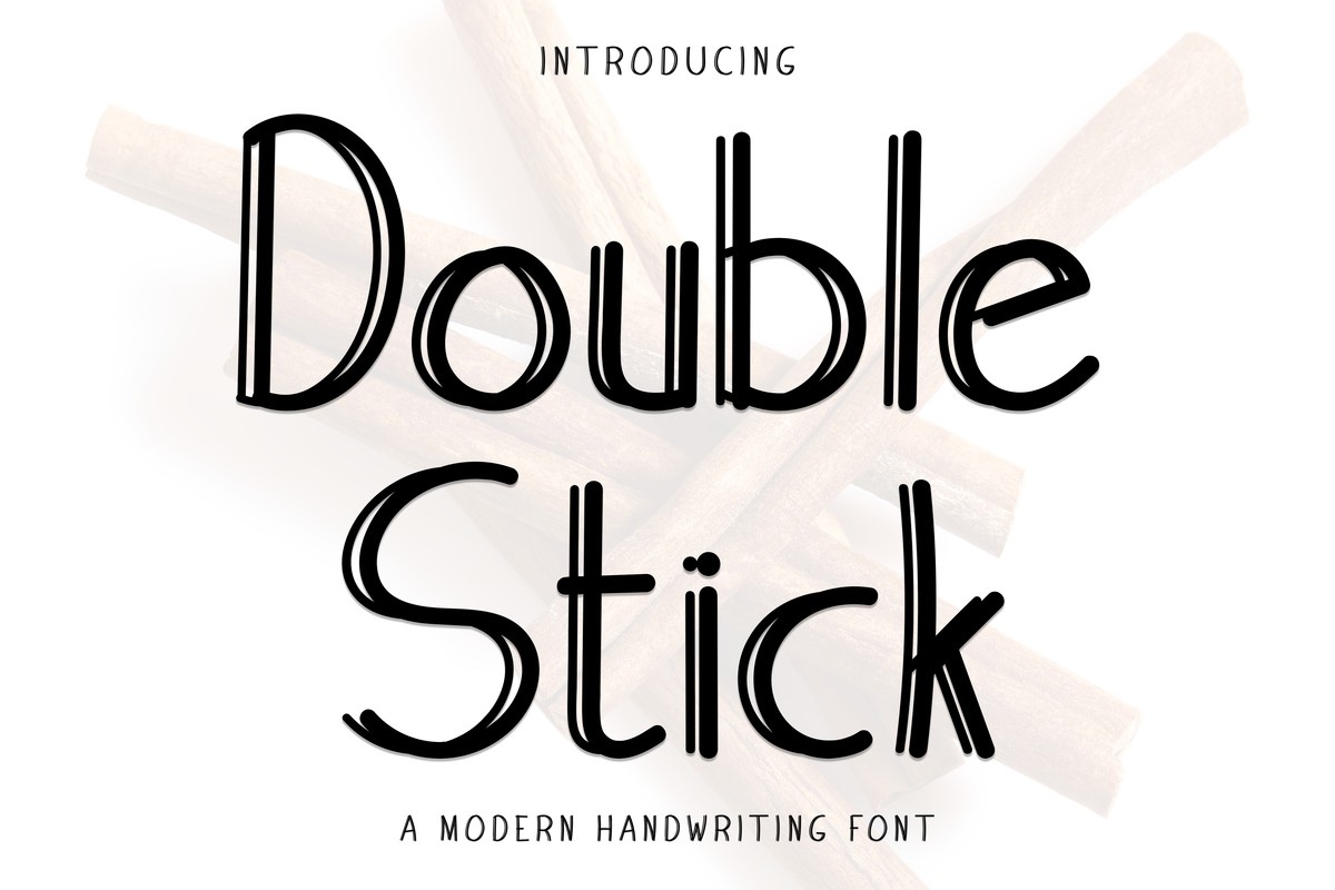 Пример шрифта Double Stick