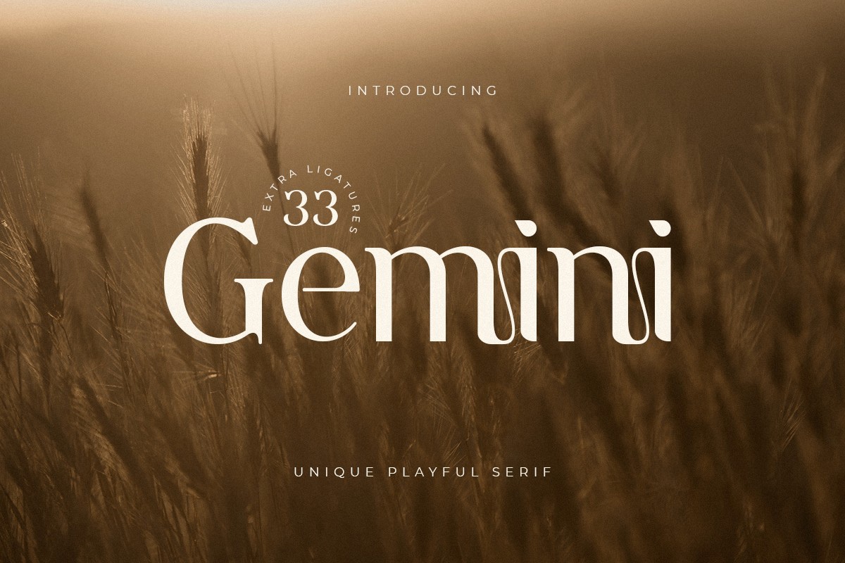 Пример шрифта Gemini