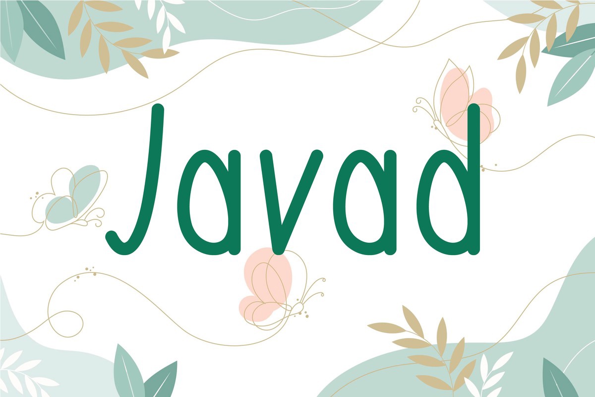 Пример шрифта Javad