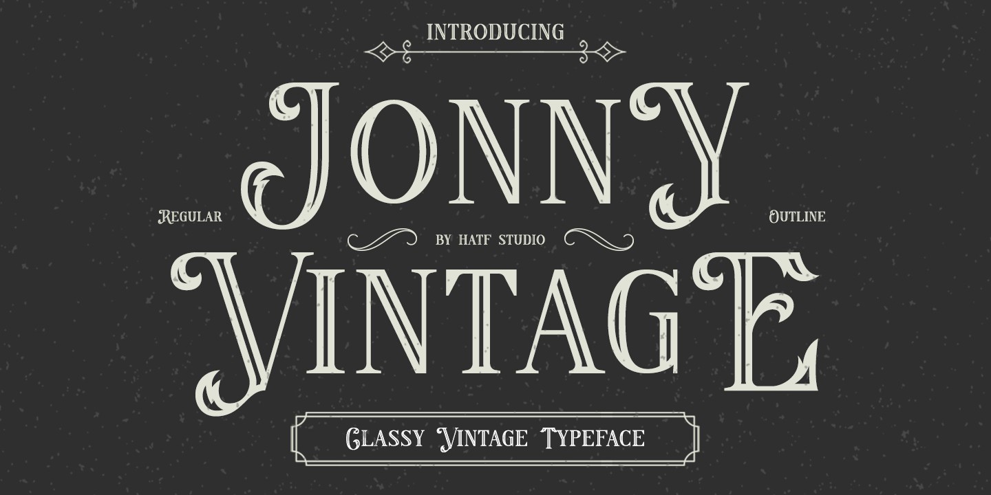 Пример шрифта Jonny Vintage