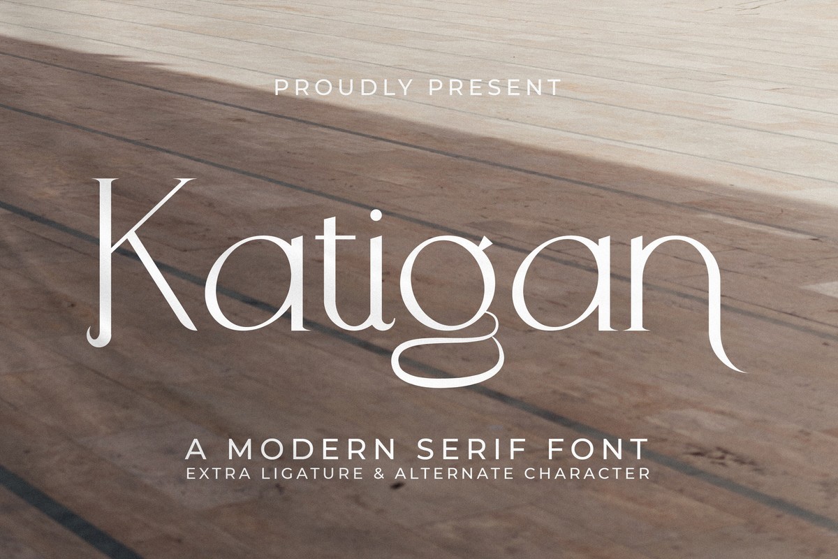 Пример шрифта Katigan Regular